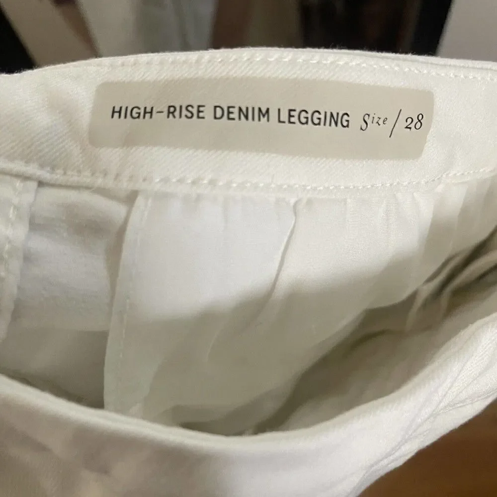 Pilcro and the Letterpress High rise denim white leggings size 28